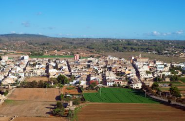 Eski şehir. Uçaktaki göster.