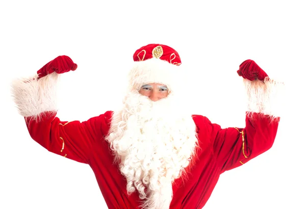 Papai Noel - campeão. Isolado em branco . — Fotografia de Stock