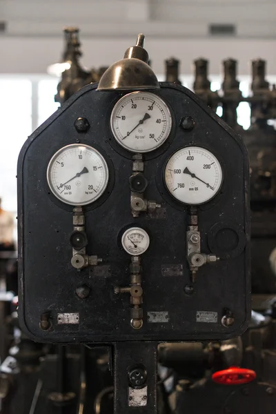 Vintage Dashboard. Part of old power plant. — Stock Photo, Image