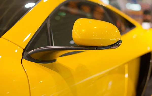 Part of yellow sports car model. — Stock Photo, Image