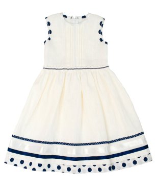 Beyaz arka plan üzerinde izole kız için yazlık elbise.