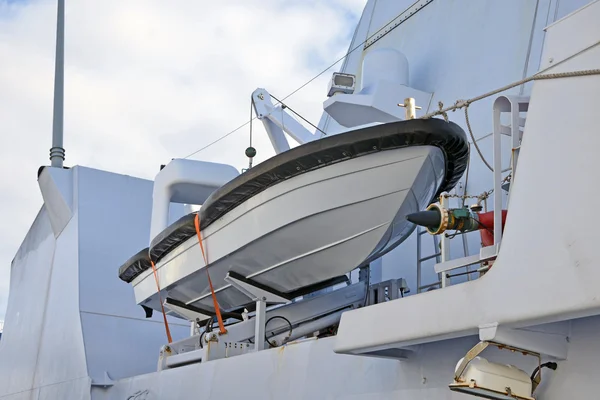 Boot van de veilige macht op Marine schip. — Stockfoto