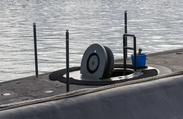 Open hatch in a submarine. Boat maintenance. — Stock Photo, Image