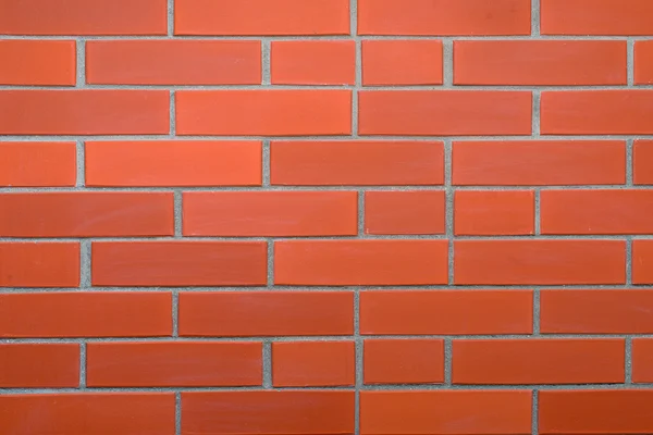 Roter Backsteinmauer Hintergrund. horizontale Ansicht. — Stockfoto