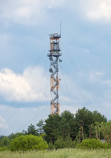 Torre di guardia militare vicino al confine tra Estonia e Russia . — Foto Stock