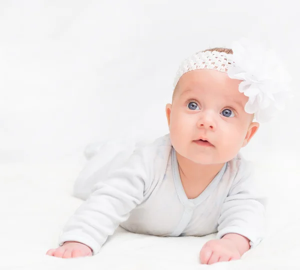 Cute little baby. Place for your text. — Stock Photo, Image