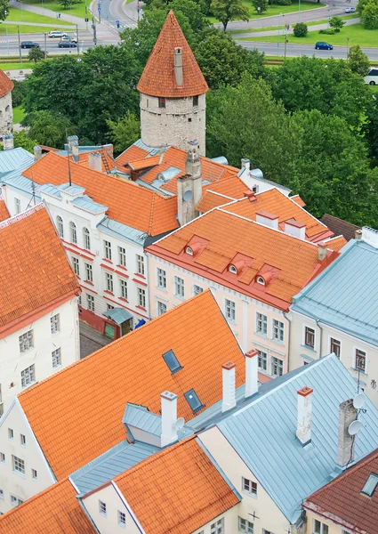 Old tower in medieval city. Tallinn, Estonia. — Stock Photo, Image