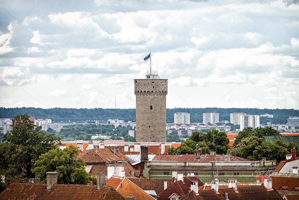 Pikk Hermann. Tower of the Toompea Castle in old Tallinn.