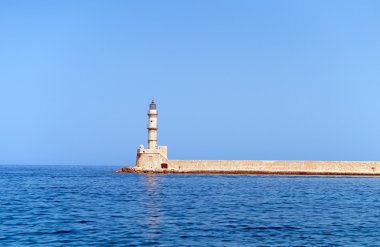 Tarihsel Venedik deniz feneri Chania, Crete.