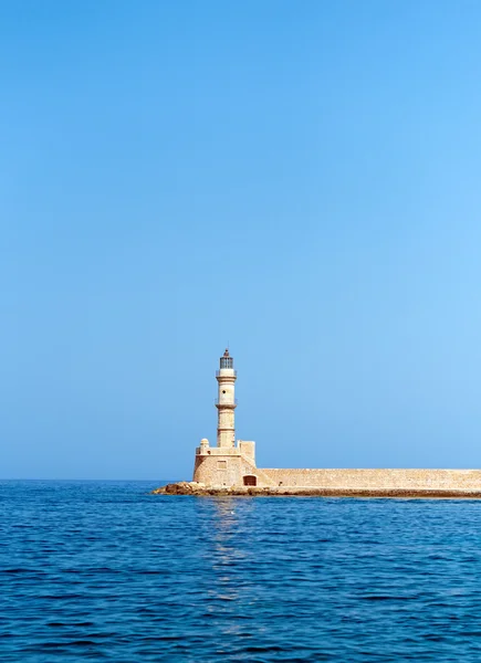 Historical Venetian lighthouse in Chania, Crete. — Stock Photo, Image