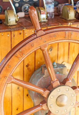 Eski ahşap gemi tekerlek.