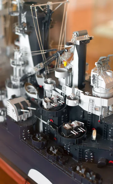 Naval ship model in the maritime museum. — Stock Photo, Image