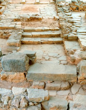 Antik sit alanı. Harabeleri Girit Adası.