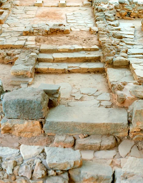 Oude archeologische site. Ruïnes op Kreta Eiland. — Stockfoto