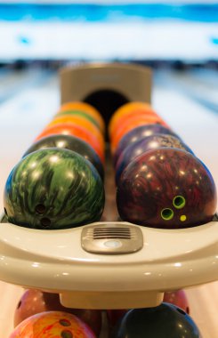 Yakın çekim görünümü top bowling Club.
