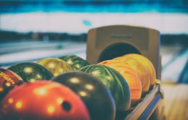 Yakın çekim görünümü top bowling Club.