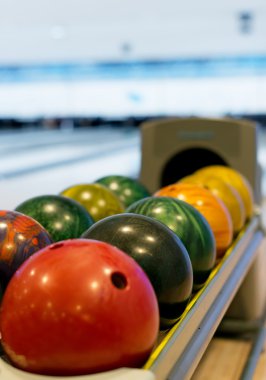 Yakın çekim görünümü top bowling Club.