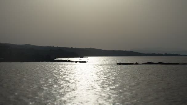 Hermosa puesta de sol en las islas mediterráneas. Tres escenas . — Vídeos de Stock