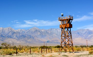 Guard tower at Manzanar Detention Center clipart
