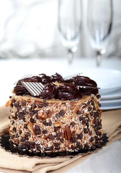 Whole German Chocolate Cake — Stock Photo, Image