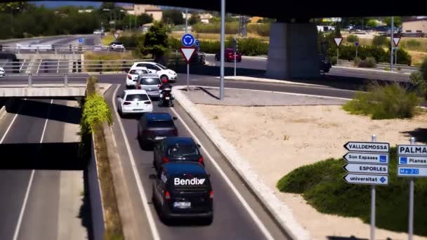 Balearic Νησιά Αυτοκίνητα Τρελά Αυτοκίνητα Europa Ισπανία Δρόμος Της Μαγιόρκα — Αρχείο Βίντεο