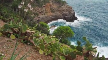 Soller, port de soller, fırtına, cesur deniz, palma de mallorca, balearic adalar. İspanya, Avrupa