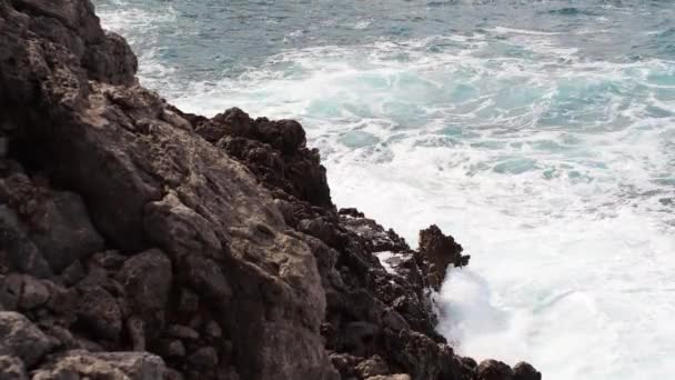 Soller Port Soller Tempestade Mar Valente Palma Maiorca Ilhas Baleares — Vídeo de Stock