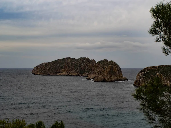 Atardecer Amanecer Con Fantásticos Cielos Las Islas Malgrats Calvia Mallorca — Foto de Stock