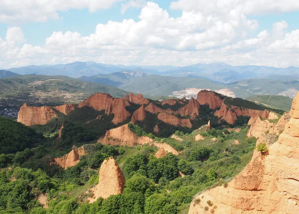 LAS MEDULAS 'ın doğal manzarası, Leon, Castilla - Leon, İspanya