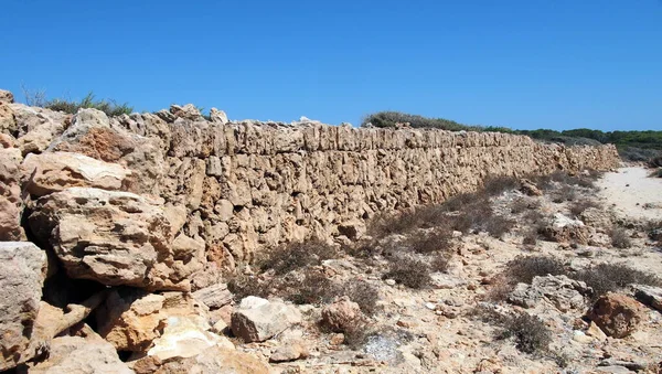 Muralla Piedra Mallorquina Día Soleado — Foto de Stock