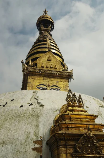 Buddha Nepali Kathmandu Capital Nepal Colorful Nepali Streets Typical Nepal — Stock Photo, Image