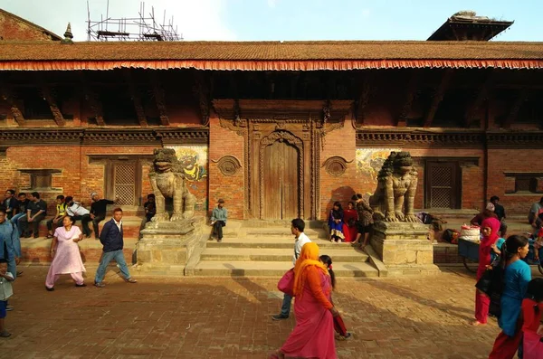 Nepal Natie Aardbeving Die Veel Van Zijn Tempels Huizen Verwoestte — Stockfoto