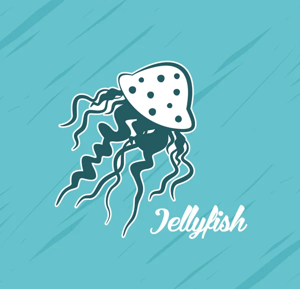 Ilustrace zvířat medúzy — Stockový vektor
