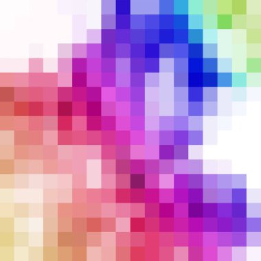 Renkli Parlak Geometrik Arkaplan. Piksel Sanat Şebekesi Mozaiği
