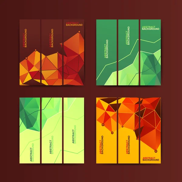 Set van abstracte verticale banners — Stockvector