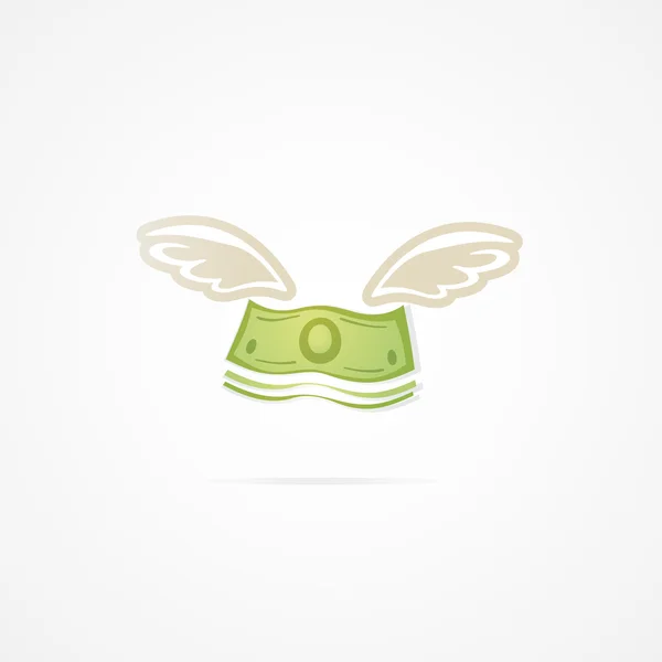 Fliegende Dollar-Illustration — Stockvektor