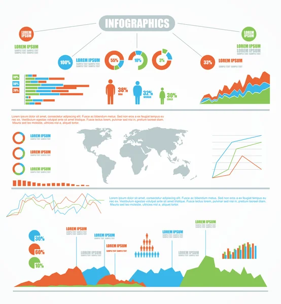 Μοντέρνα σετ στοιχεία της infographics — Διανυσματικό Αρχείο