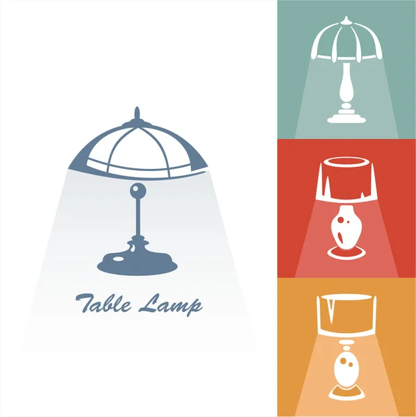 Reading-lamp icons set — Stock Vector