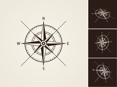 Wind rose collection clipart