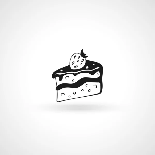 Cupcake pictogram geïsoleerd — Stockvector