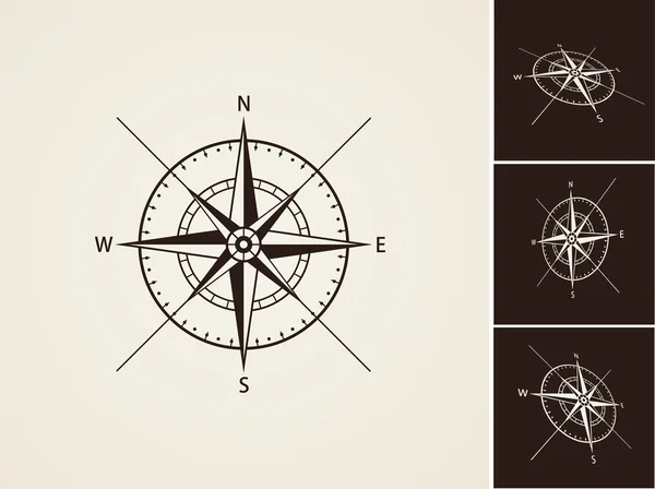 Sammlung von Windrosen — Stockvektor