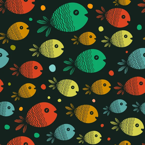 Modèle de poisson sans couture — Image vectorielle