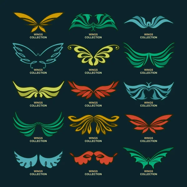 Van de Wings Collectie (set van vleugels) — Stockvector