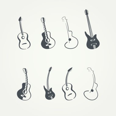 gitar logo şablonu