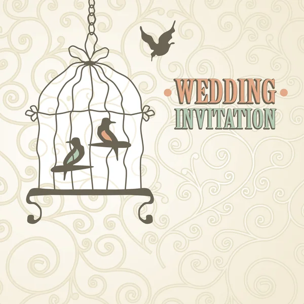 結婚式グリーティング カード — ストックベクタ