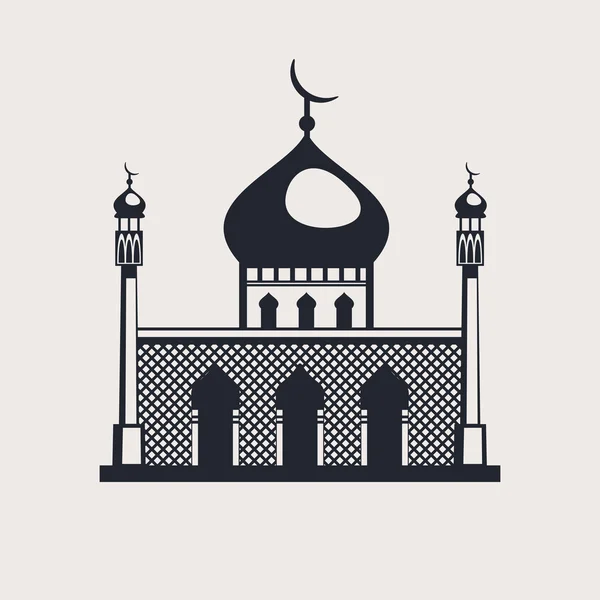 Mešita budova náboženský symbol — Stockový vektor