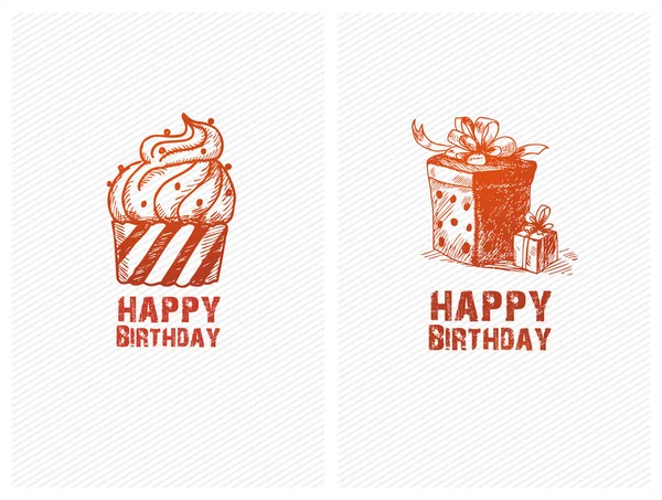 Joyeux anniversaire des cartes " — Image vectorielle
