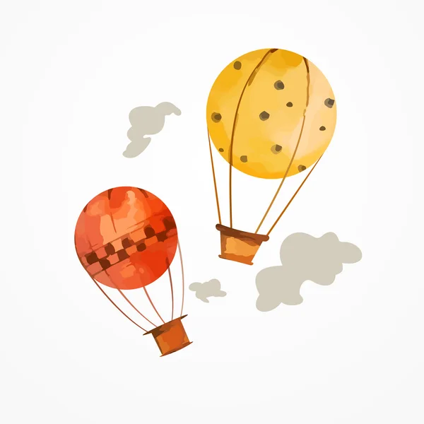 Globos de aire caliente coloridos — Vector de stock