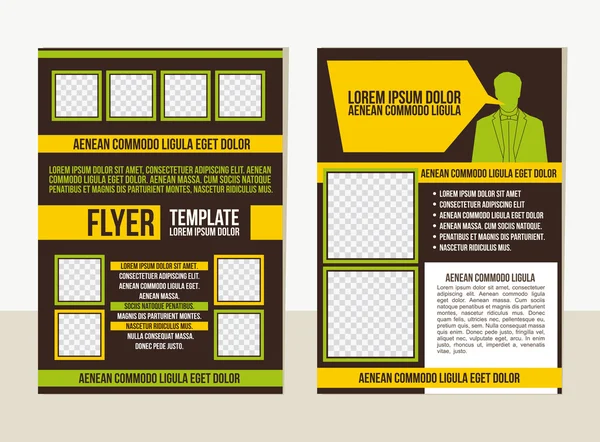 Plantilla de diseño de folleto empresarial . — Vector de stock