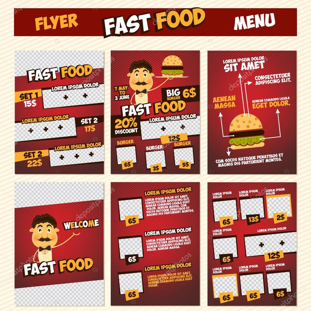 Fast Food menu (flyer) Template